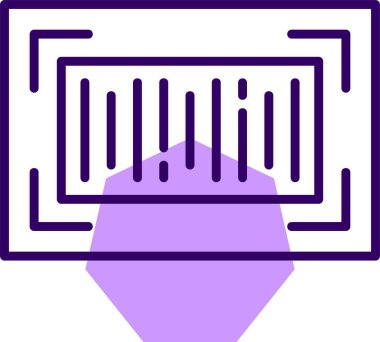 Barkod web simgesi. Basit tasarım simgesi