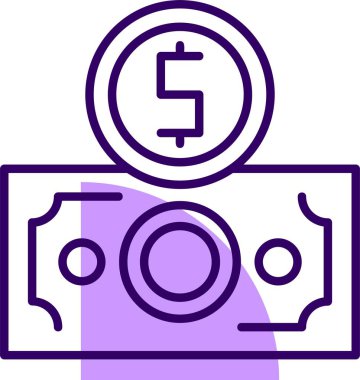 para vektör çizgisi simgesi 