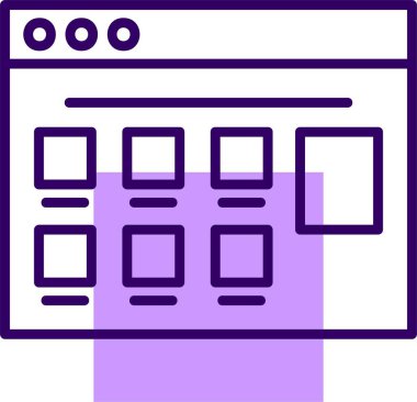 E-ticaret hattı simgesi. Çevrimiçi pazarlama simgesinin modern ince çizgi biçiminde vektör illüstrasyonu