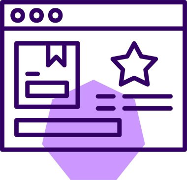 Web tasarımı Ürün simgesi, vektör illüstrasyonu