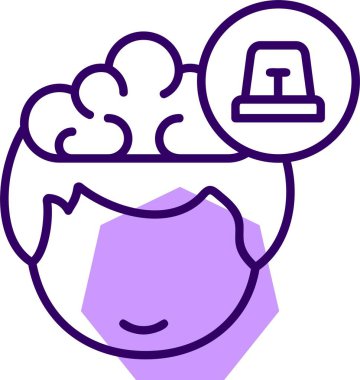 İnsan kafası simgesi, vektör illüstrasyonu basit tasarım