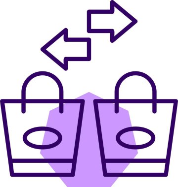 Alışveriş simgesi vektör illüstrasyonu 