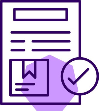 Doğrulama Emri. Web simgesi basit illüstrasyon