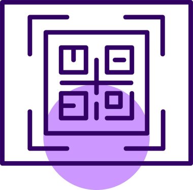 qr kod simgesi vektör çizimi