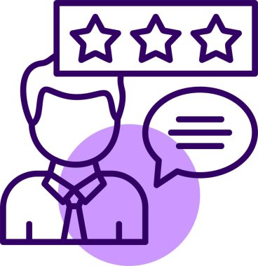 Müşteri geribildirim simgesi, vektör illüstrasyonu basit tasarım