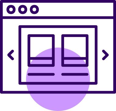 Web tasarımı Ürün simgesi, vektör illüstrasyonu