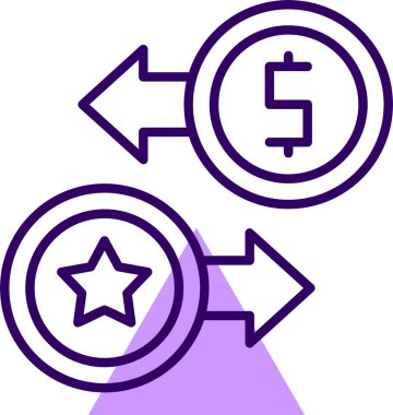 Sadakat Noktaları ikon vektör illüstrasyon tasarımı