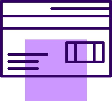 Kredi kartı ikonu vektör illüstrasyonu 