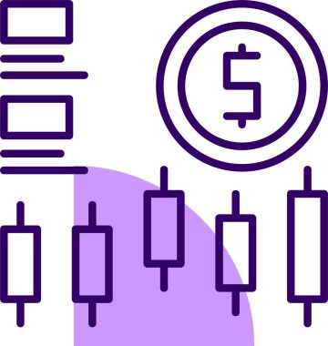 Borsa ikonu vektör illüstrasyonu