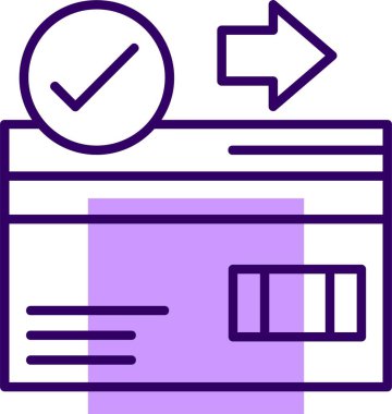 Ödeme simgesi, basit vektör illüstrasyonu