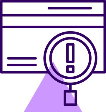 Dolandırıcılık tespit simgesi vektör illüstrasyonu 