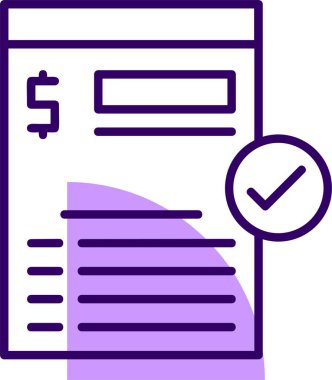 Beyaz arkaplanda fatura ödeme simgesi izole 