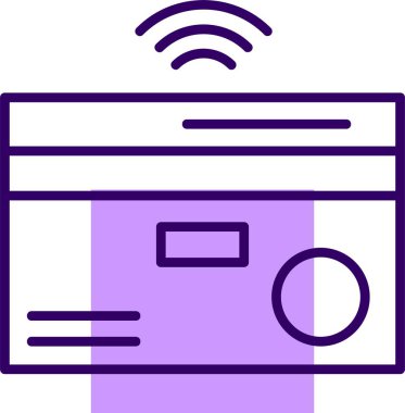 Temassız ödeme simgesi vektör illüstrasyonu 