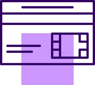 Beyaz arkaplanda çip kartı simgesi izole edildi 