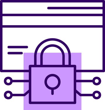 Veri şifreleme simgesi beyaz arkaplanda izole edildi 