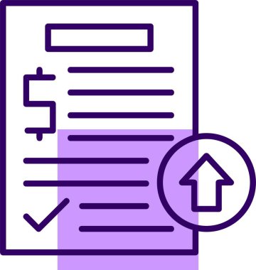 Vergi konsepti simgesi, vektör illüstrasyonu basit tasarım