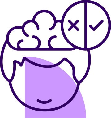 Karar web simgesi, basit vektör illüstrasyonu 