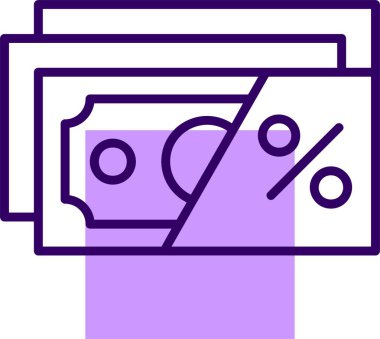 Vergi konsepti simgesi, vektör illüstrasyonu basit tasarım