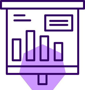 veri analizi düz simge, vektör, illüstrasyon 