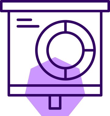 analitik grafik ikon vektör illüstrasyonu 