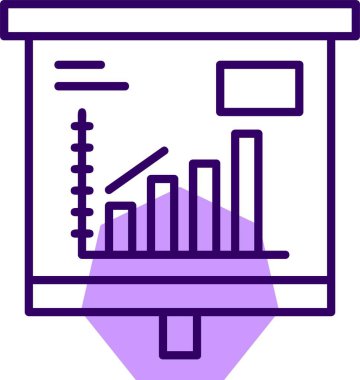 Eşsiz iş grafiği vektör çizelgesi simgesi 