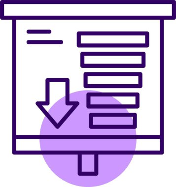 analitik grafik ikon vektör illüstrasyonu 