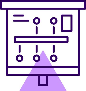 Infographic Zaman Çizgisi Web simgesi basit illüstrasyon