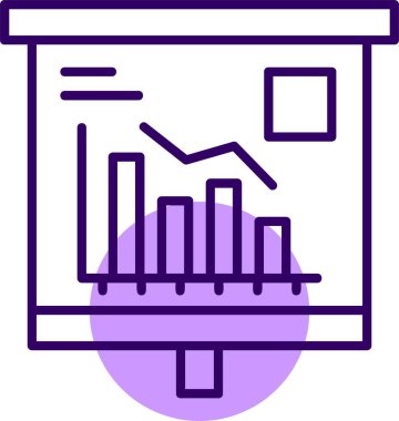 analitik grafik ikon vektör illüstrasyonu 