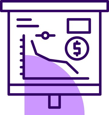 Ekonomi grafiği vektör illüstrasyonu  