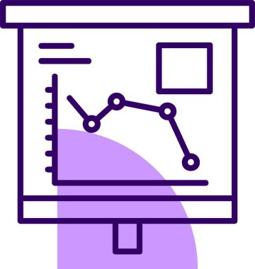 Eşsiz iş grafiği vektör çizelgesi simgesi 