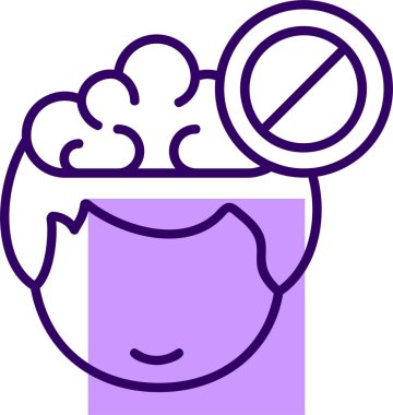 Yasak web simgesi, basit vektör illüstrasyonu 