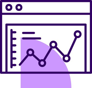 grafik düz vektör simgesi, istatistik