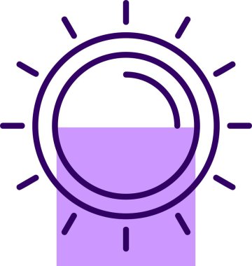 Güneş. Web simgesi basit illüstrasyon