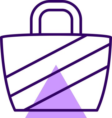 çanta simgesi, vektör illüstrasyonu basit tasarım