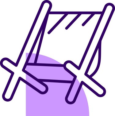 Plaj sandalyesinin vektör çizimi