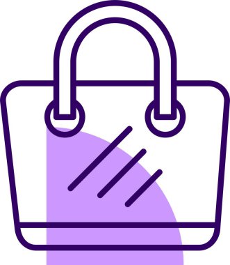 çanta simgesi, vektör illüstrasyonu basit tasarım