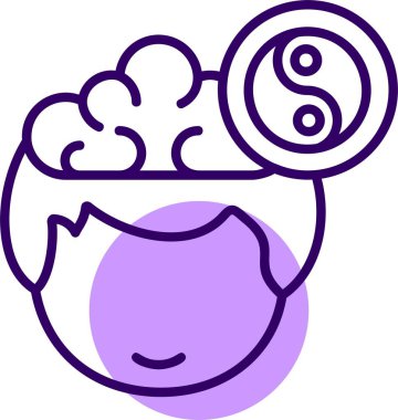 İnsan kafası simgesi, vektör illüstrasyonu basit tasarım