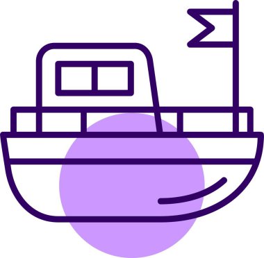 tekne ikonu vektör illüstrasyonu 