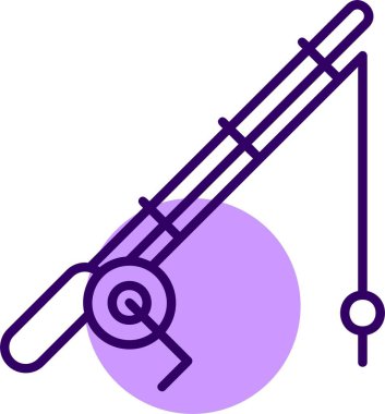 Balıkçı çubuğu ağ simgesi, vektör illüstrasyonu 