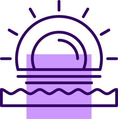 Güneş simgesinin vektör illüstrasyonu 