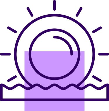 Güneş simgesinin vektör illüstrasyonu 