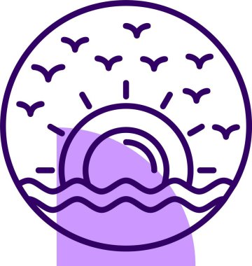 Güneş simgesinin vektör illüstrasyonu 