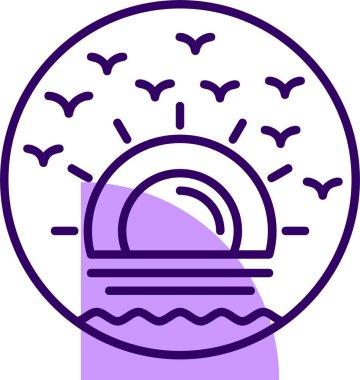 Güneş simgesinin vektör illüstrasyonu 