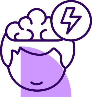 Beyin Fırtınası Simgesi, vektör çizimi basit tasarım