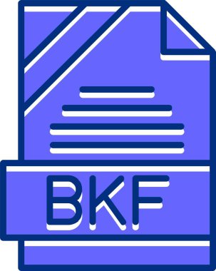 BKF file format icon, vector illustration  clipart