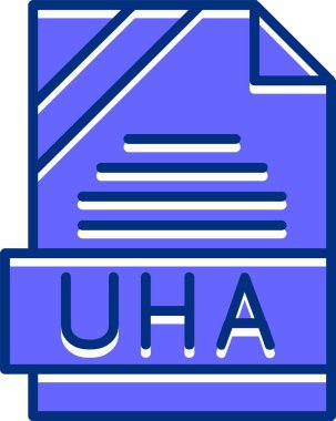 UHA file format icon, vector illustration  clipart