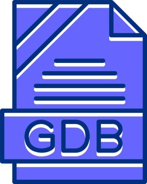 GDB file format icon, vector illustration clipart