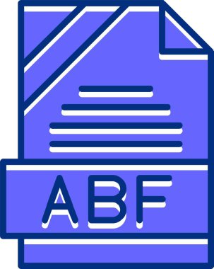 ABF file format icon, vector illustration clipart