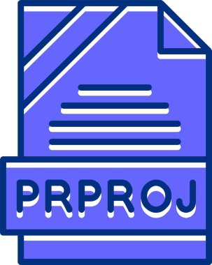 PRPROJ file format icon, vector illustration clipart