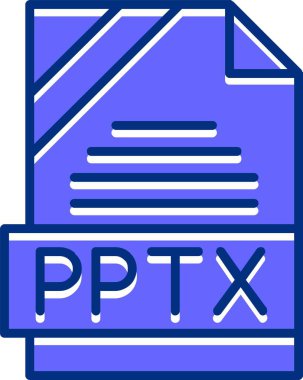 PPTX file format icon vector illustration            clipart